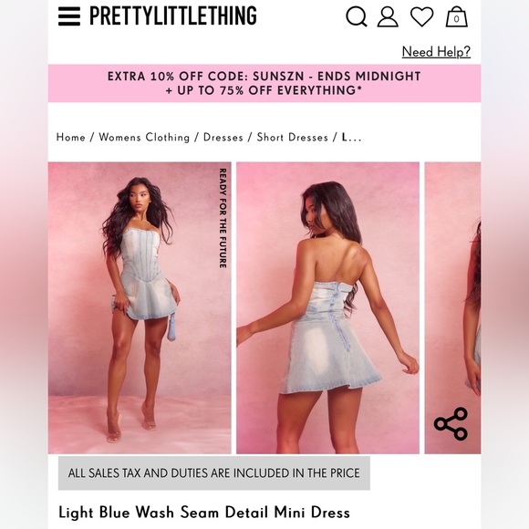 Demin flair dress - Picture 2 of 4